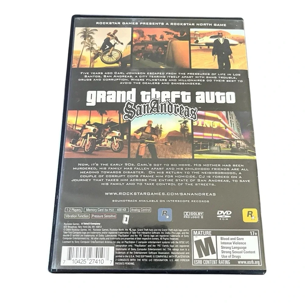 Grand Theft Auto San Andreas PS2 Play Station 2